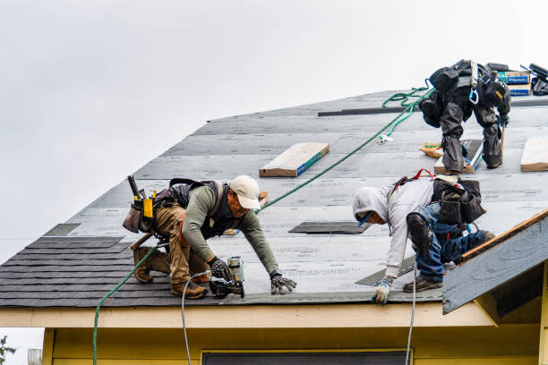 Professional Gutter Installation technician working in Newcastle, NE